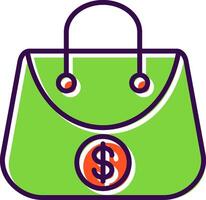 Shopping Bag filled Design Icon vector