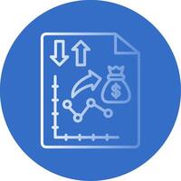 Money Strategy Flat Bubble Icon vector