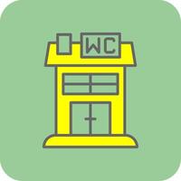 Toilet Filled Yellow Icon vector