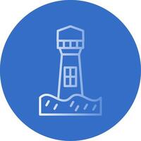 Lighthouse Flat Bubble Icon vector