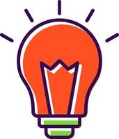 Light Bulb filled Design Icon vector