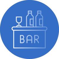 Bar Flat Bubble Icon vector