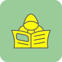 Hacker Filled Yellow Icon vector
