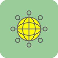 Internet Filled Yellow Icon vector