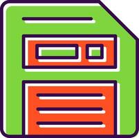 Floppy Disk filled Design Icon vector