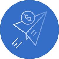 Send Money Flat Bubble Icon vector