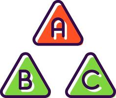 Abc filled Design Icon vector