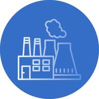 Power Plant Flat Bubble Icon vector