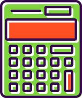 calculadora lleno diseño icono vector