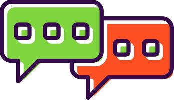 Chat filled Design Icon vector