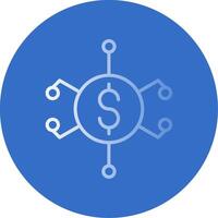 Fintech Flat Bubble Icon vector