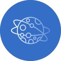 Planet Flat Bubble Icon vector