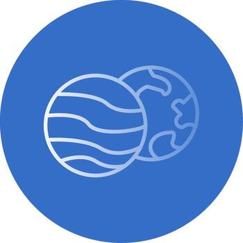 Planets Flat Bubble Icon vector