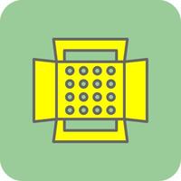 Soft Box Filled Yellow Icon vector