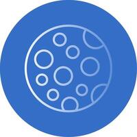Moon Flat Bubble Icon vector