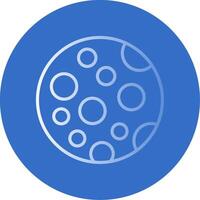 Moon Flat Bubble Icon vector