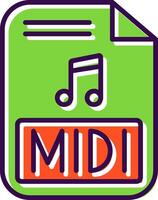 Midi filled Design Icon vector