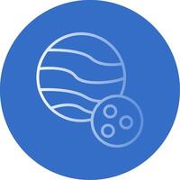 Planet Flat Bubble Icon vector