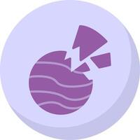 Planet Flat Bubble Icon vector