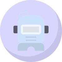 Astronaut Helmet Flat Bubble Icon vector