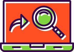 Magnifying Glass filled Design Icon vector
