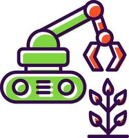 Agricultural Robot filled Design Icon vector