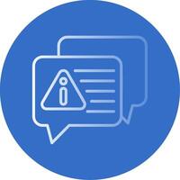 Error Message Flat Bubble Icon vector