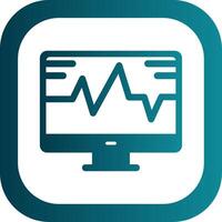 System Monitoring Glyph Gradient Corner Icon vector