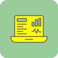 Dashboard Filled Yellow Icon vector