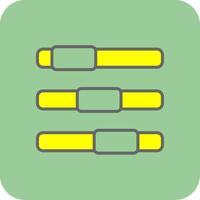 Progress Bar Filled Yellow Icon vector