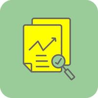 Data Quality Filled Yellow Icon vector