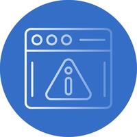 Warning Flat Bubble Icon vector