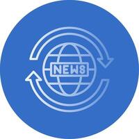 News Report Flat Bubble Icon vector