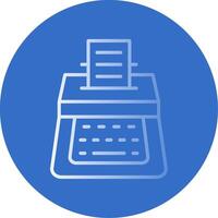 Typewriter Flat Bubble Icon vector