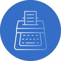 Typewriter Flat Bubble Icon vector