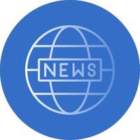 World News Flat Bubble Icon vector
