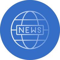 World News Flat Bubble Icon vector