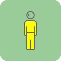 Person Filled Yellow Icon vector