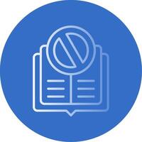 Rejected Flat Bubble Icon vector