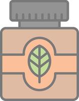 Essential Oil Line Filled Light Icon vector