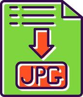 Jpg filled Design Icon vector