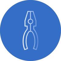 Pliers Flat Bubble Icon vector