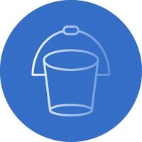 Bucket Flat Bubble Icon vector