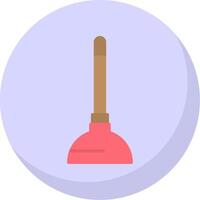 Plunger Flat Bubble Icon vector