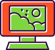 Monitor filled Design Icon vector