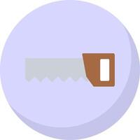 Bow Saw Flat Bubble Icon vector