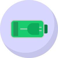 Charging Battery Flat Bubble Icon vector