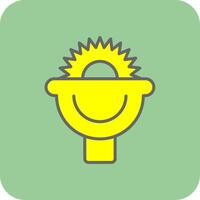 Power Saw Filled Yellow Icon vector