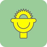 Power Saw Filled Yellow Icon vector