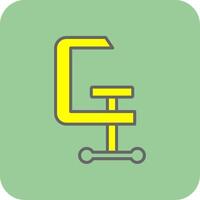 Clamp Filled Yellow Icon vector